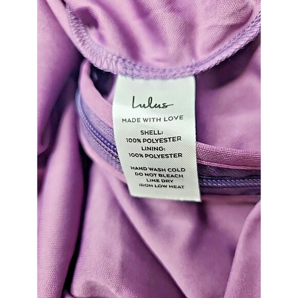 NWT Lulus Forevermore Dusty Purple Halter Sleeveless Skater Dress Small - Picture 8 of 8